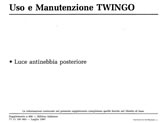 Notice Renault Twingo - luce antinebbia posteriore